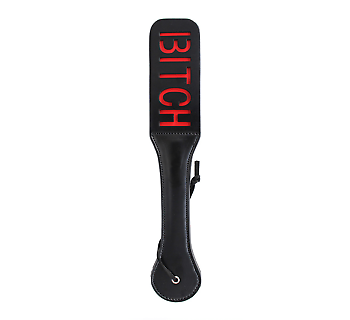 Black Spanking Paddle PU Leather Bitch Crop Whip — bdsm toy