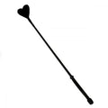 Black Stick with Black Heart Tip Luxury BDSM Spank Paddle — bdsm toy