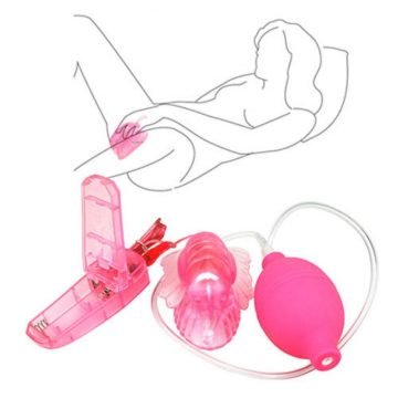 Butterfly Clitoral Pump Multi Speed Vibration Perfect Hand Pump Tantalizing Ticklers — penis enlargement pump