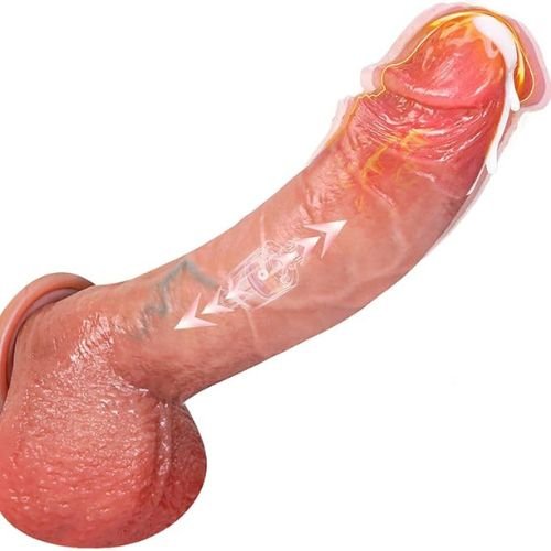 9.6" Vibrating Dildo 5Thrusting 7Licking 360° Rotation 7 Vibration Mode — vibrating dildo