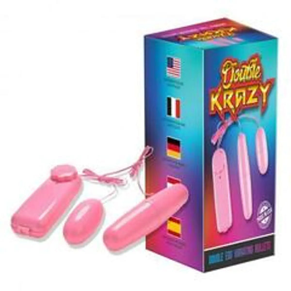 Double Vibrating Bullets — Two Sizes, Wired Controller — Remote Control Vibrators, Smooth moulded plastic bullets