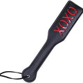 Faux Leather XOXO Spanking Paddle - Black — bdsm toy