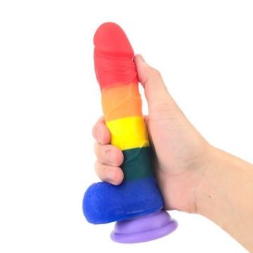 Lifelike Realistic Rainbow Dildo For Women — dildo