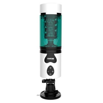 Powerful Sucking Automatic Multi Speed Vibration Rotate Telescopic Masturbator | Green — male masturbator