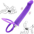 Purple Dildo Vibration With Ring Double Penetration Strapon Anal Dildo India — anal vibrator