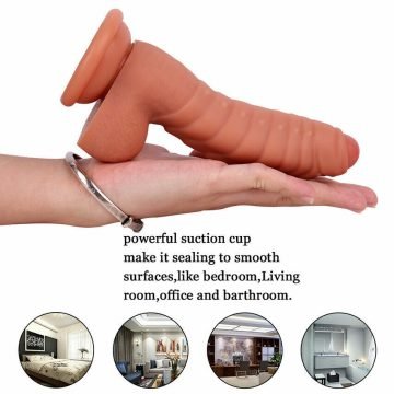 Realistic Flesh Dragon Dildo Ribbed 7.08 Inches India — dildo