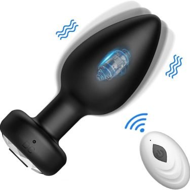 Remote Control With Black Anal Vibrating Butt Plug — anal vibrator
