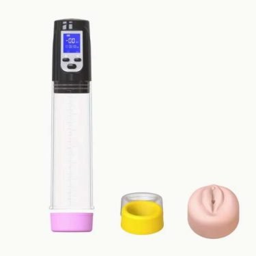 Smart Electric LED Display Penis Pump With Vagina Cap Male Masturbate Device — penis enlargement pump