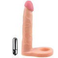 Ultra Soft Double Penetration Cockring Vibrator For men — penis ring