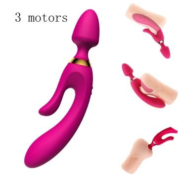 USB Charging Silicone Anal Vibrator AV Magic Wand Dildo G Spot Massager — anal vibrator