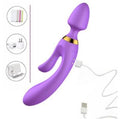 USB Charging Silicone Anal Vibrator AV Magic Wand Dildo G Spot Massager Purple — anal vibrator