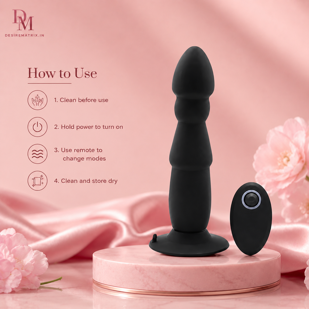 Remote control supplied with the wireless prostate massager