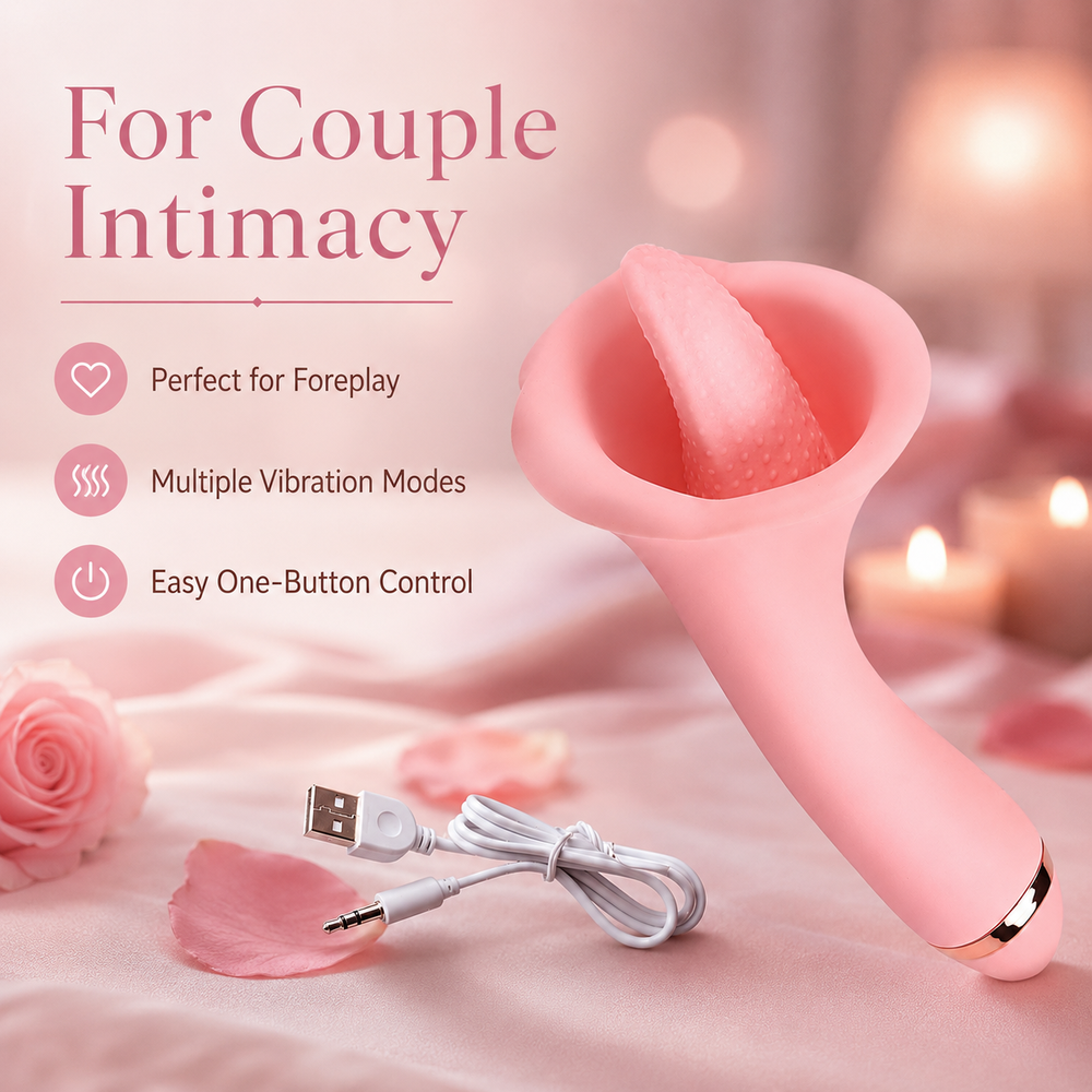 Waterproof body and control button on the tongue vibrator